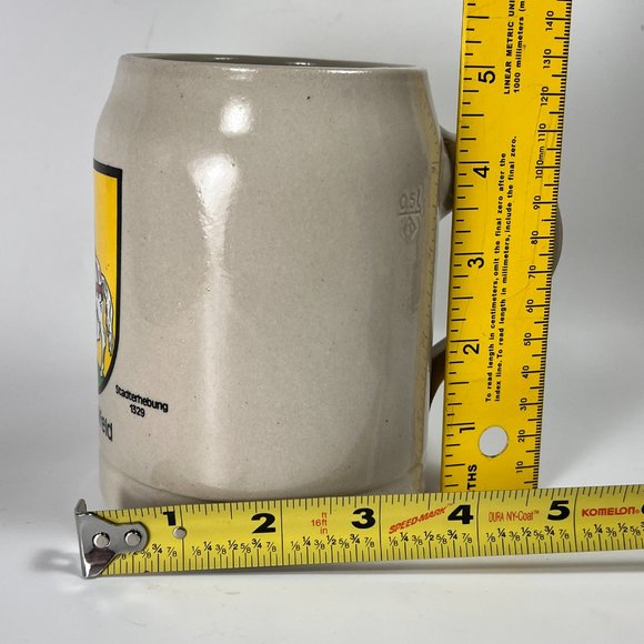 Vtg Franz Stober Stadt Hollfeld Coat of Arms Beer Stein Mug .5 L Stoneware - Picture 9 of 10